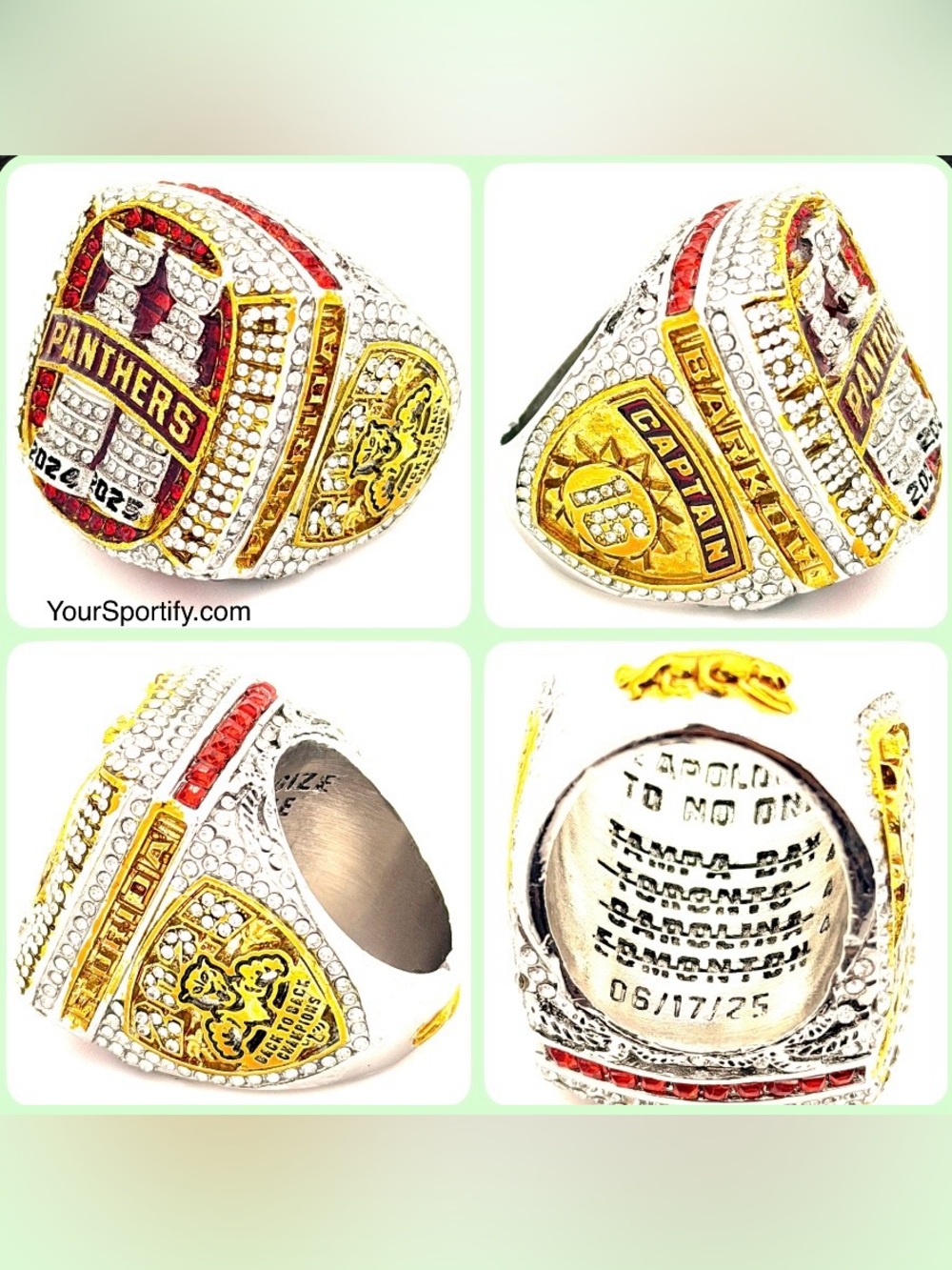 NHL /2025 Florida Panthers Stanley Cup Championship Ring